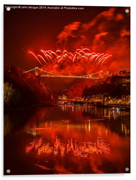  Bristols fireworks. Acrylic by John Morgan