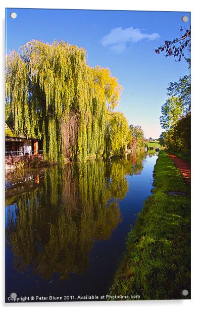 Canal @ Stoke Pound Bromsgrove Acrylic by Peter Blunn