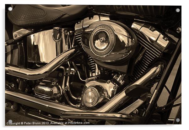 Harley Davidson Power Plant Acrylic by Peter Blunn
