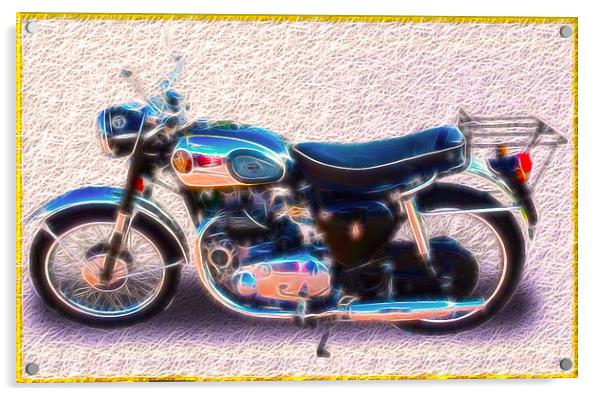1959 BSA 500cc Shooting Star Classic Motorcycle Acrylic by Peter Blunn