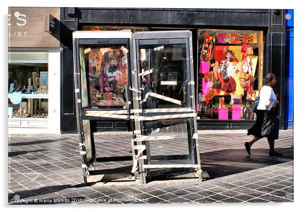 The leaning phonebooths of Liverpool Acrylic by Maria Tzamtzi Photography
