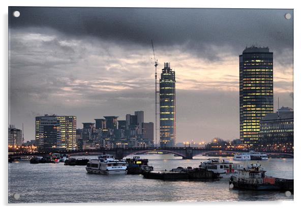 London skyline Acrylic by Maria Tzamtzi Photography