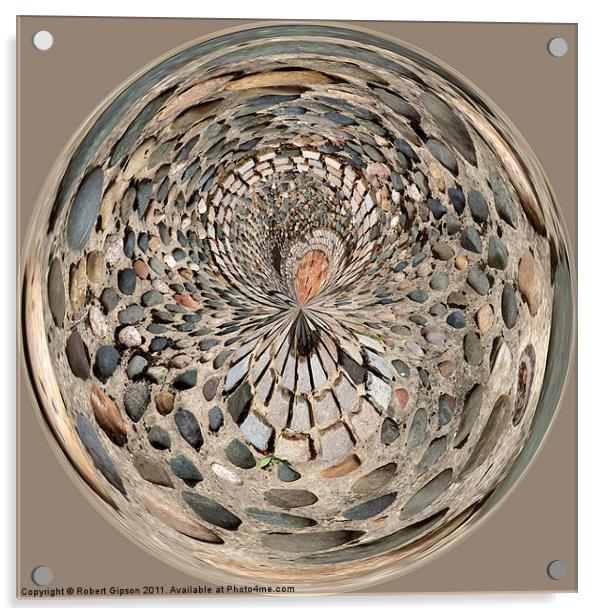 Spherical Paperweight In the Stone Acrylic by Robert Gipson