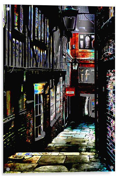 York, Lady Peckitts Yard Acrylic by Robert Gipson