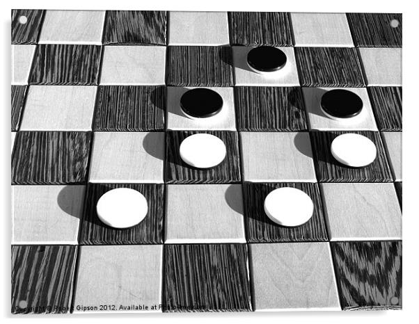 Black and White Chess Acrylic by Robert Gipson