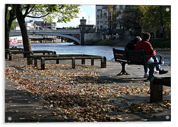Autumn, york, river Ouse Acrylic by Robert Gipson