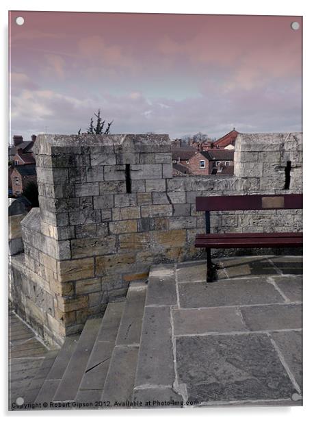 York Roman Wall seat. Acrylic by Robert Gipson