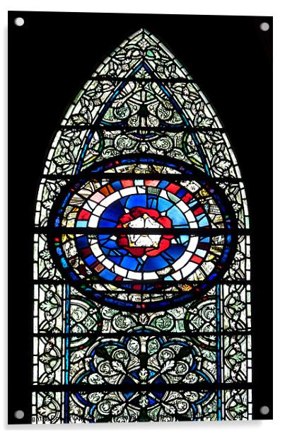 Minster stained glass Acrylic by Robert Gipson