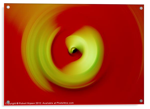 Spiral through Red Acrylic by Robert Gipson