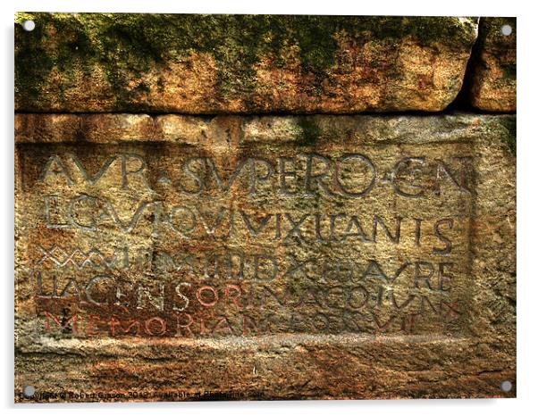 Roman Stone Coffin Acrylic by Robert Gipson