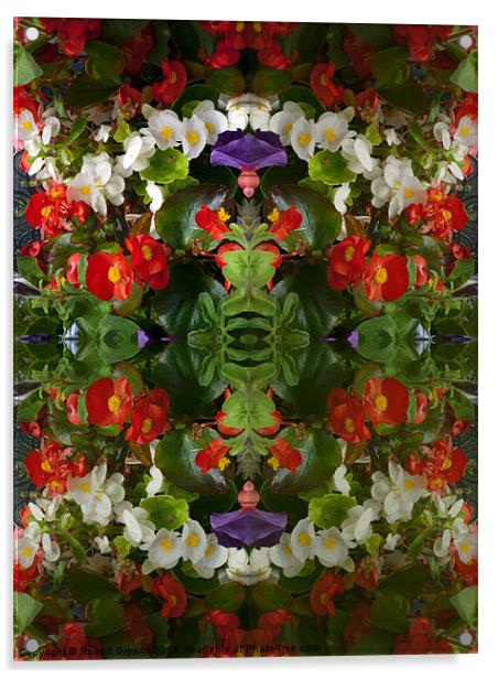 Wall of flowers Acrylic by Robert Gipson