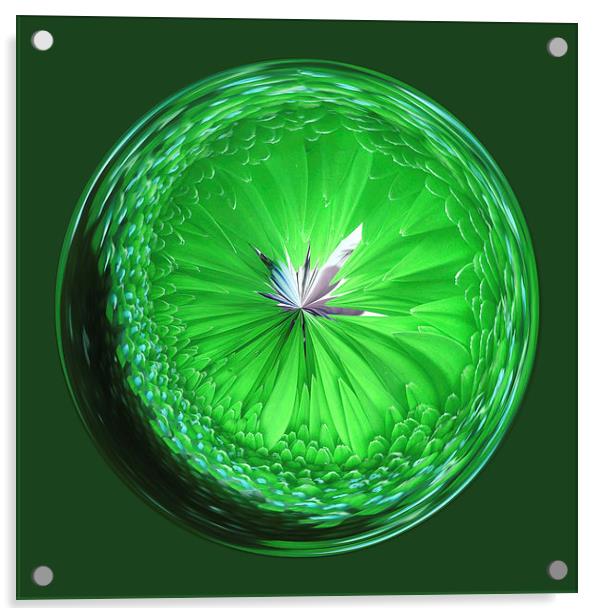 Fantasy Orb in Green Acrylic by Robert Gipson