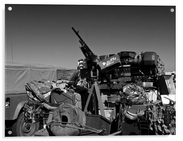 Army mobile equipment Acrylic by Robert Gipson