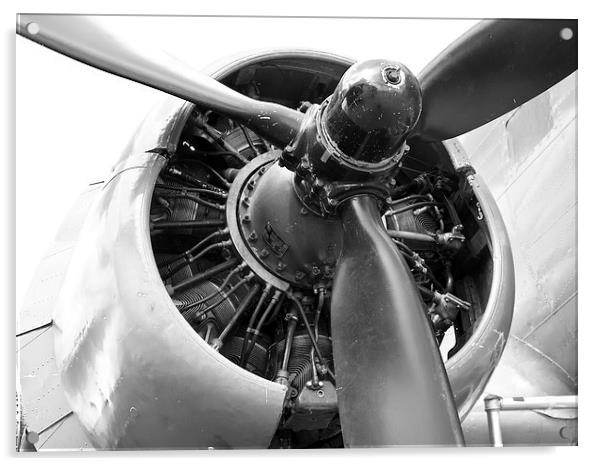 Douglas Dakota DC-3 engine Acrylic by Robert Gipson