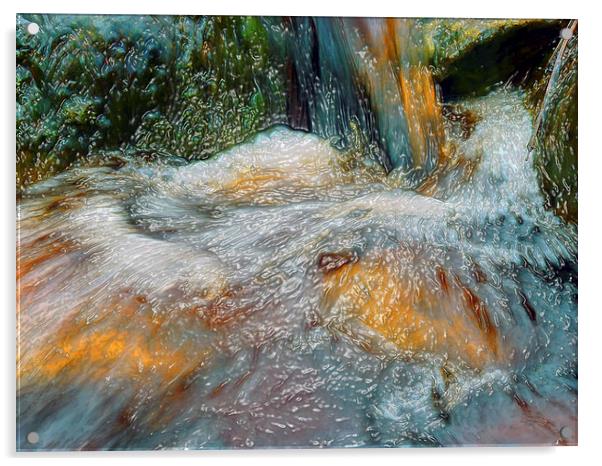 Painted stream Acrylic by Robert Gipson