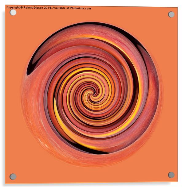  Peachy twirl Acrylic by Robert Gipson