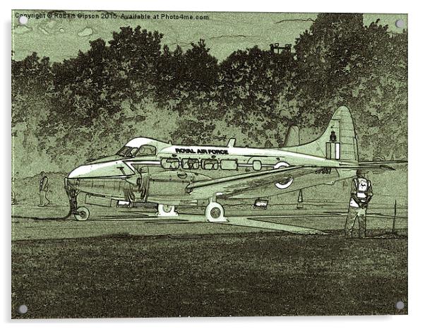 Arty De Havilland DH104 Devon Acrylic by Robert Gipson