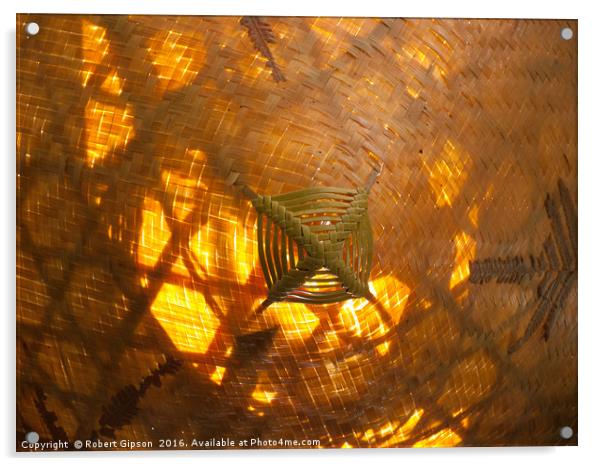 Golden Weave Acrylic by Robert Gipson