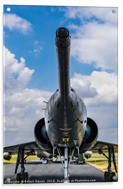 Mirage jet aircraft nose Acrylic by Robert Gipson