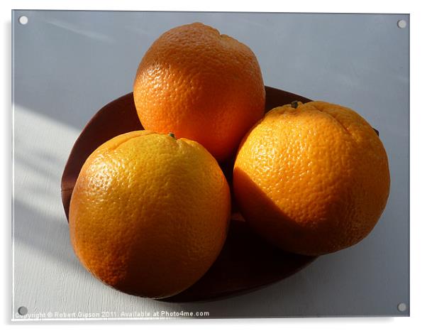 Orange Bowl Acrylic by Robert Gipson