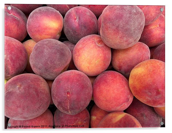 Peaches anyone? Acrylic by Robert Gipson