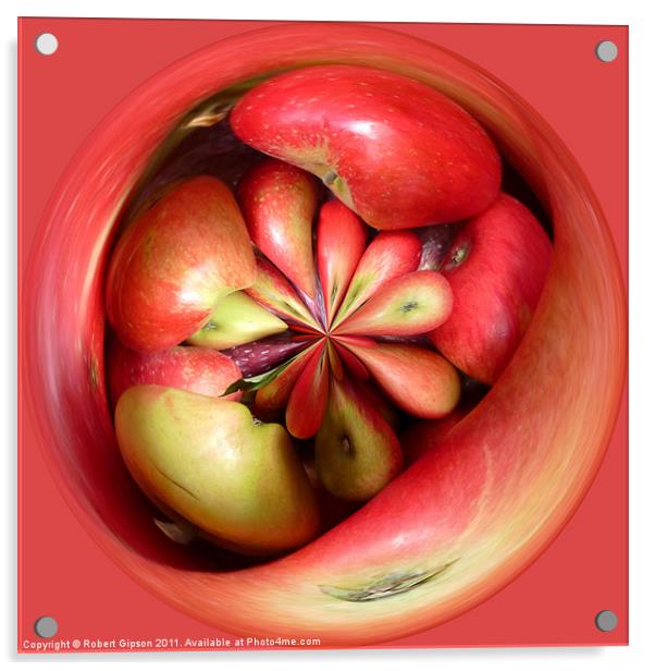 Spherical Apple Vortex Acrylic by Robert Gipson