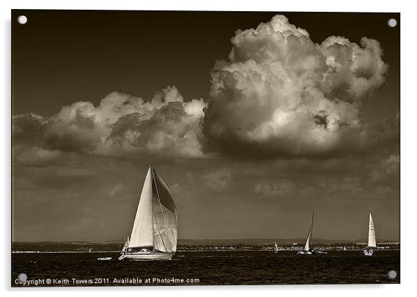 Cowes Yachting Canvases & Prints Acrylic by Keith Towers Canvases & Prints