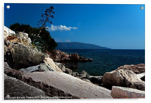 Agia Efimia, Kefalonia, Greece. Canvases & Prints Acrylic by Keith Towers Canvases & Prints