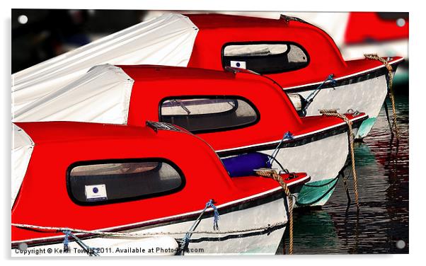 Red Boats, Lyme Regis Canvases & Prints Acrylic by Keith Towers Canvases & Prints