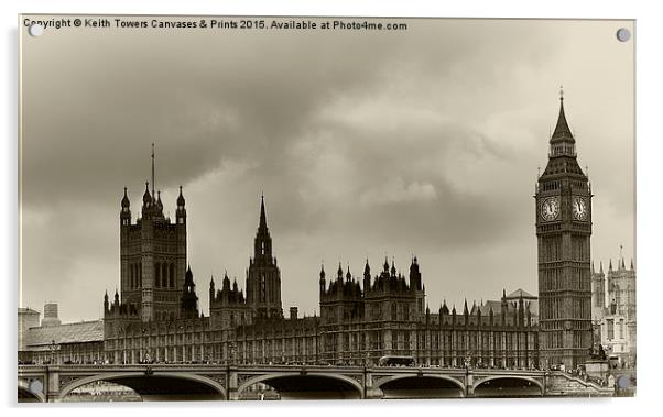 London Old Look  Acrylic by Keith Towers Canvases & Prints