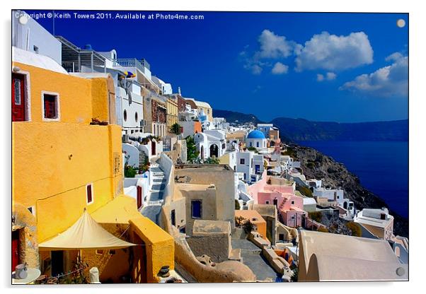 Fira, Santorini, Greece Canvases & Prints Acrylic by Keith Towers Canvases & Prints