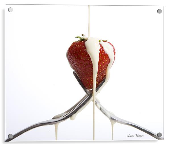 Strawberry and cream Acrylic by Andy Wager