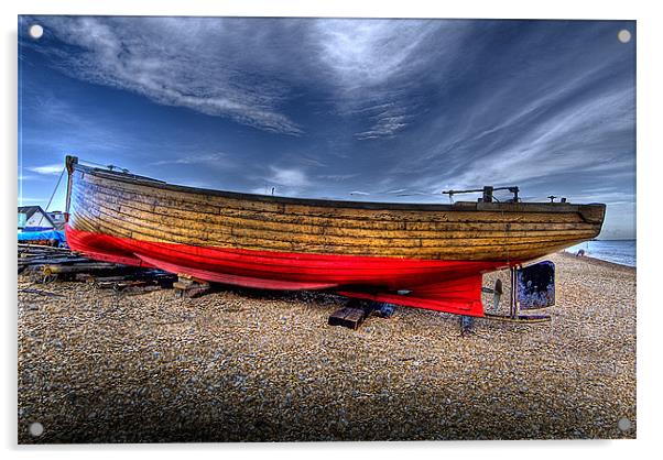 Fishing boat on Deal beach Acrylic by Andy Wager