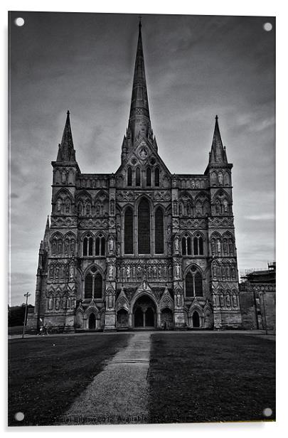 Salisbury Cathedral Acrylic by Daniel Bristow