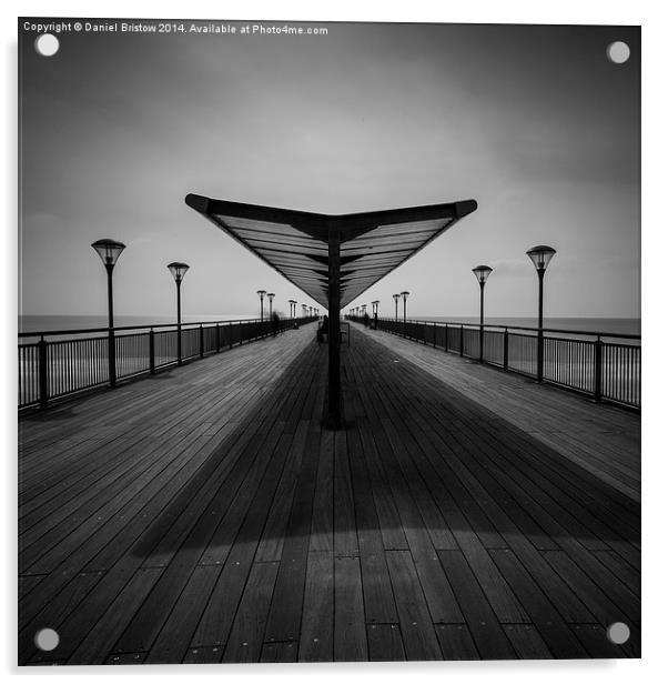Boscombe Pier Mono Acrylic by Daniel Bristow