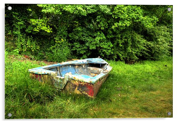 Abandoned Boat Acrylic by Steve Purnell