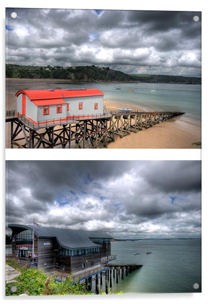 Tenby Lifeboat Stations Acrylic by Steve Purnell