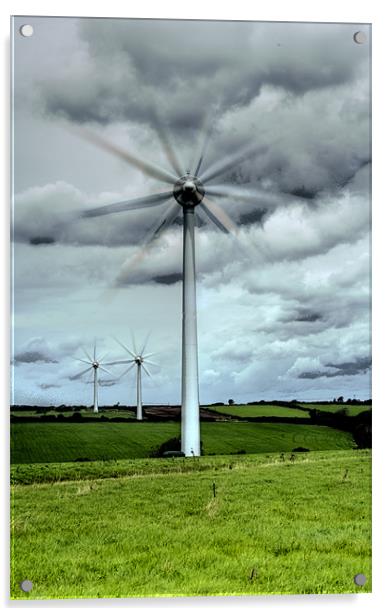 Wind Turbines Acrylic by Steve Purnell