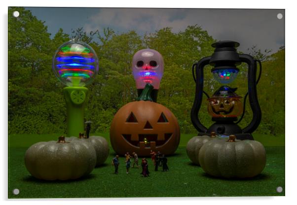 The Haunted Halloween Disco Acrylic by Steve Purnell