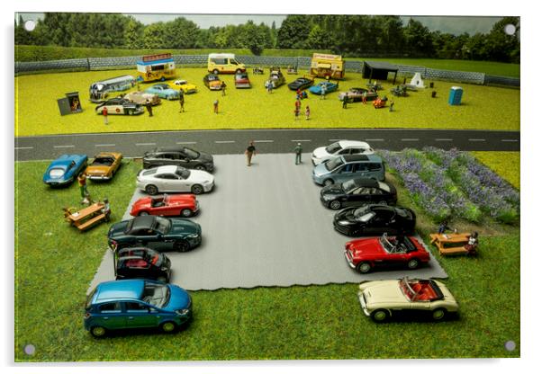 The Great American Car Show Acrylic by Steve Purnell