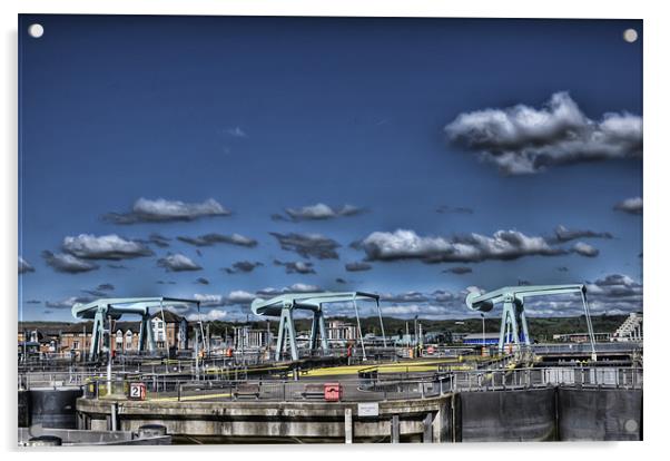 The Barrage Cardiff Bay 4 Acrylic by Steve Purnell