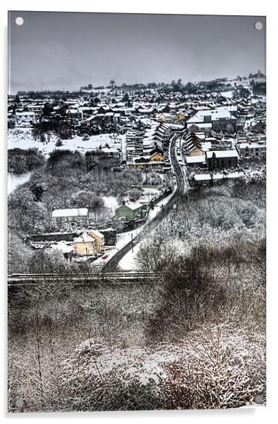 Welsh Winter Scene Acrylic by Steve Purnell