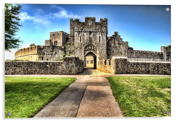 St Donats Castle Acrylic by Steve Purnell