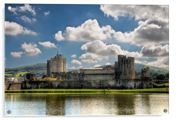 Caerphilly Castle 3 Acrylic by Steve Purnell