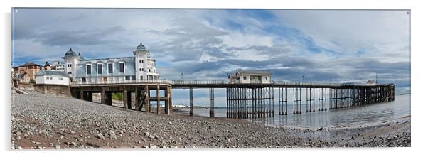 Penarth Pier Panorama 1 Acrylic by Steve Purnell