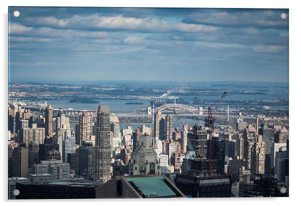 New York Skyline 4 Acrylic by Steve Purnell