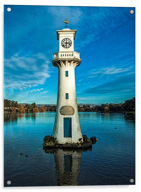 Roath Park Lighthouse Acrylic by Steve Purnell