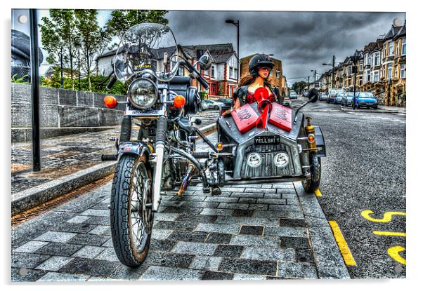 Ural Wolf 750 And Sidecar Acrylic by Steve Purnell