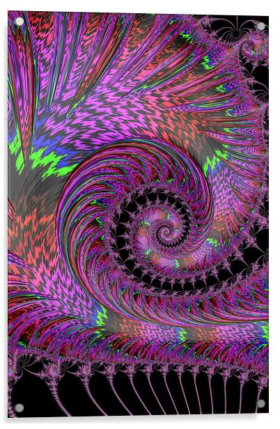 Purple Swirl Acrylic by Steve Purnell