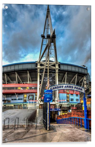  Wales Millennium Stadium Acrylic by Steve Purnell